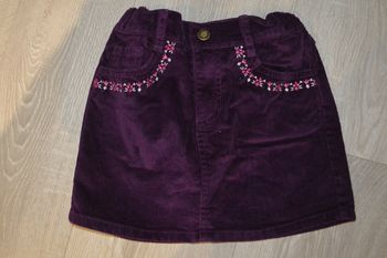 Jupe velours prune La compagnie des petits 5 ans