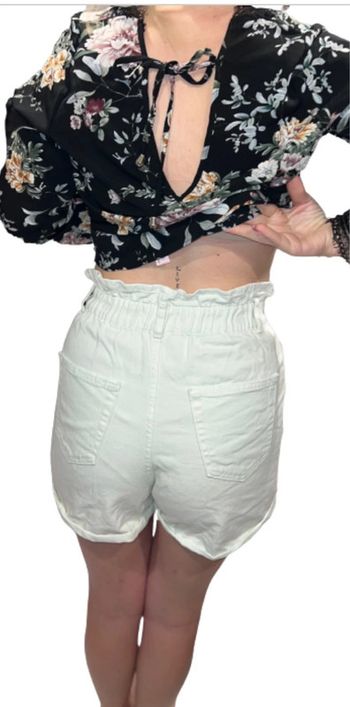 Short pimkie taille haute loose 38 femme vert pâle été jean