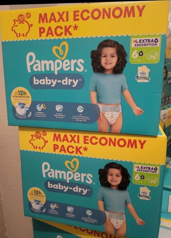 Couches pampers baby dry T6+