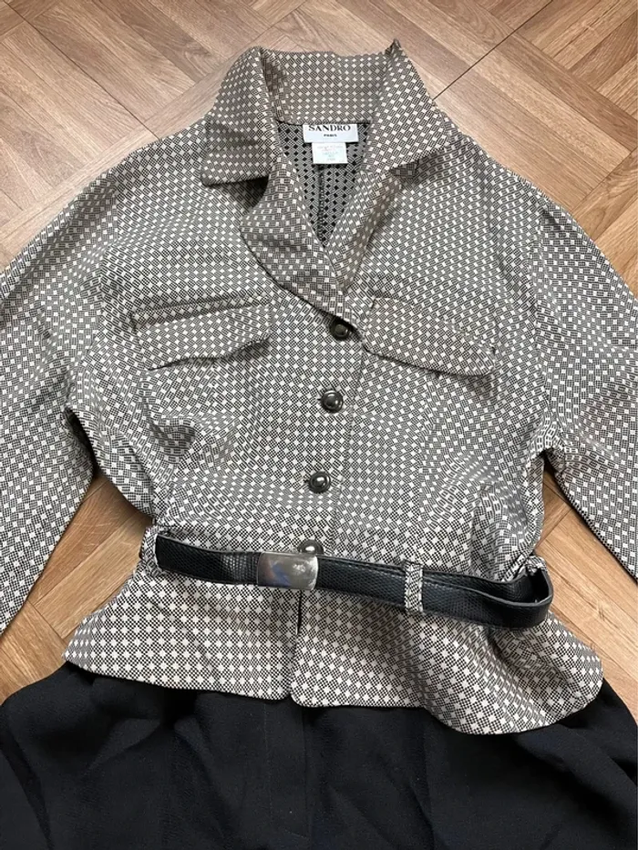 Combinaison ensemble veste et pantalon vintage T40 Sandro - photo numéro 4