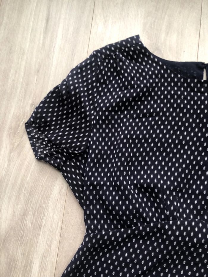Jolie blouse H&M imprimée taille 36 marine - photo numéro 2
