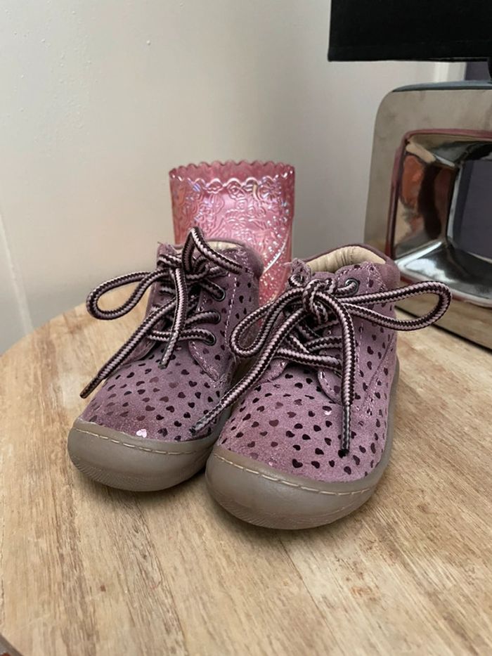 Bottines rose cuir - photo numéro 2