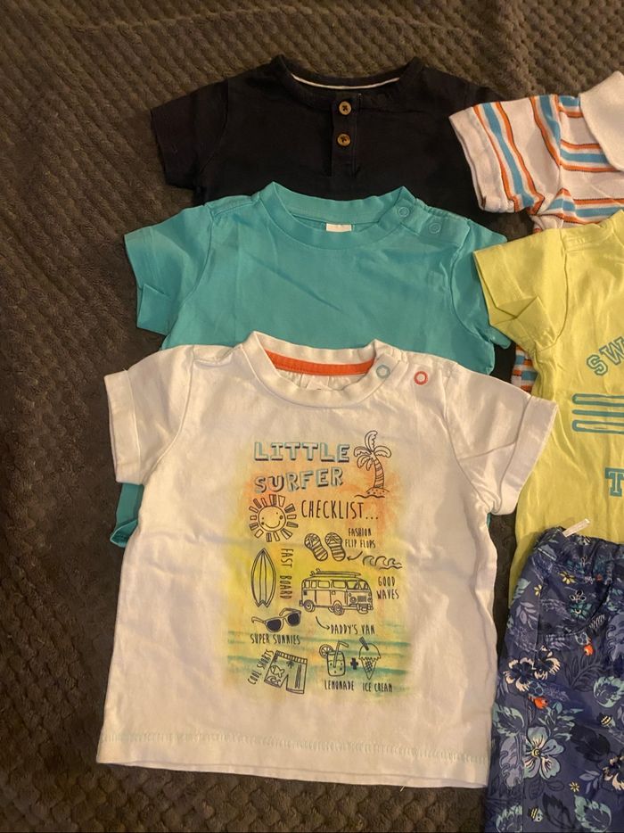 Lot vêtements été bébé garçon 12 mois 1 an - photo numéro 2