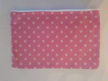 Tour de coup snood polaire  blanc et rose à pois 6-10ans