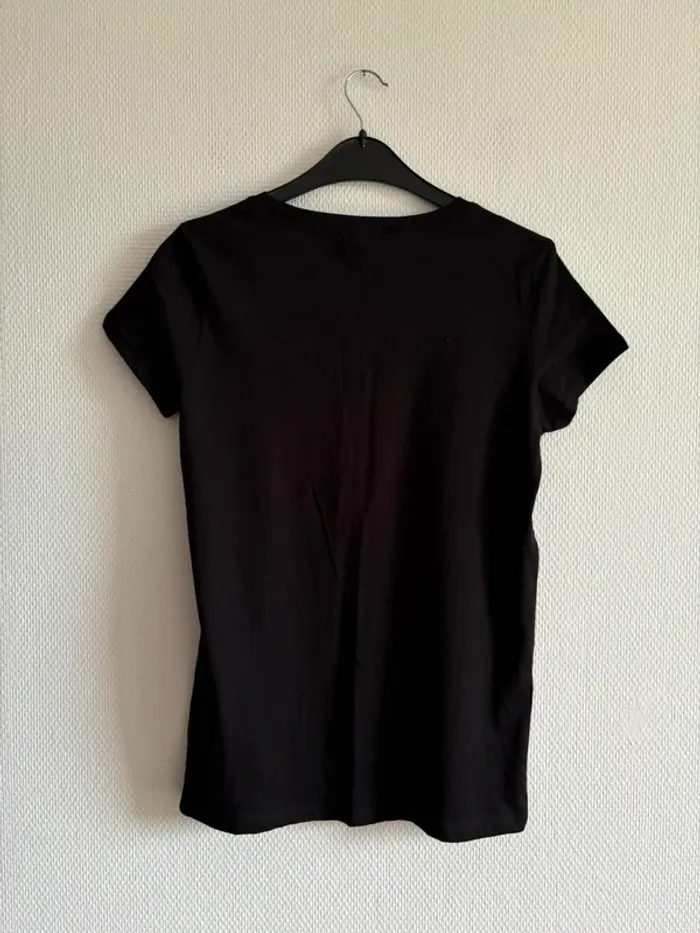 T shirt noir avec inscription - photo numéro 3