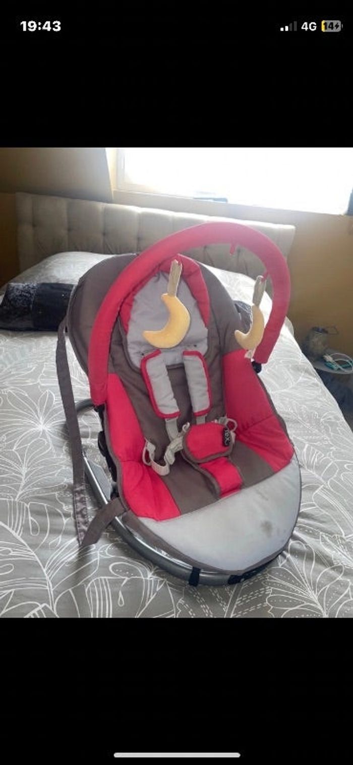 Transat bébé rose