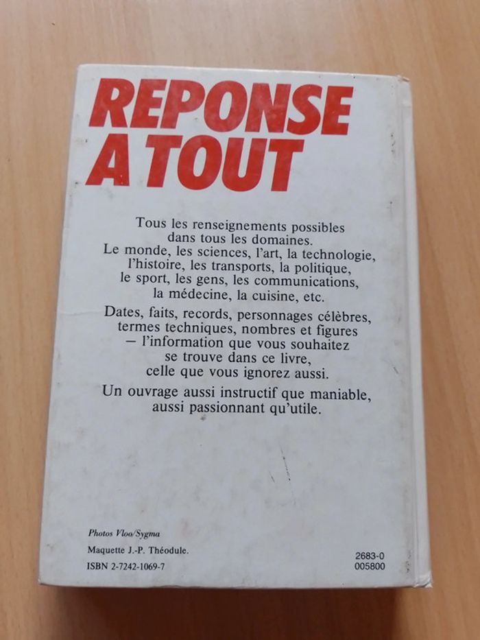 Livre Réponse à tout - photo numéro 3