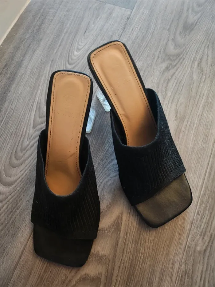 Mules talon transparent