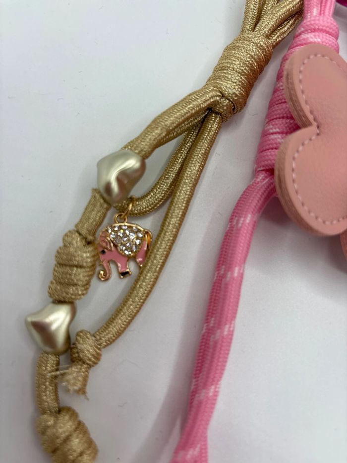 Grigri / bijou de sac rose fleur - photo numéro 6