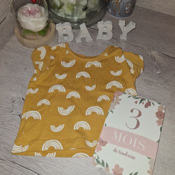 T-shirt manches courtes mixte 0-3 mois primark