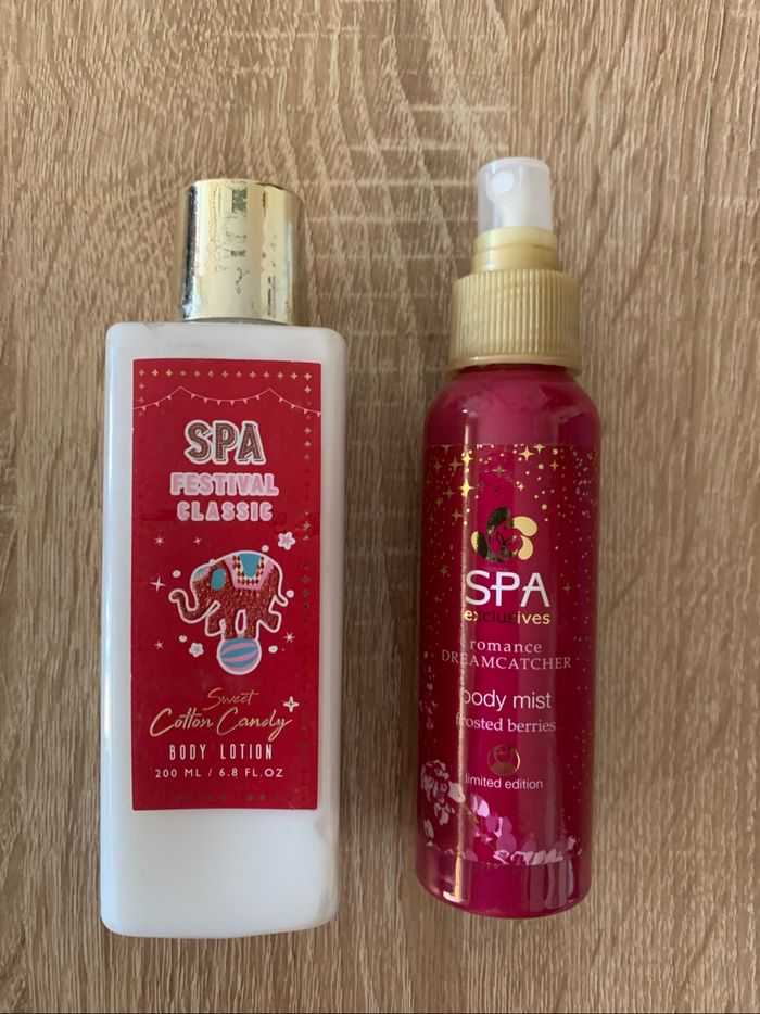 Body lotion et body mist spa