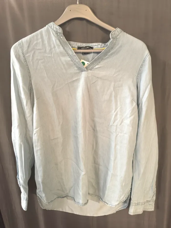 316889 blouse bleue jeans femme 40 esmara