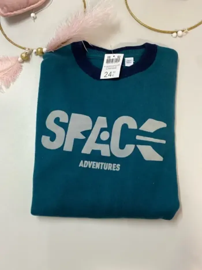 Pull garçon - neuf - vert - Okaïdi - Taille 14 ans