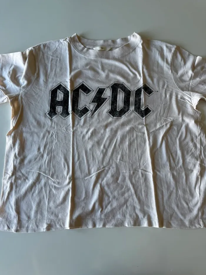 T-shirt beige AC DC