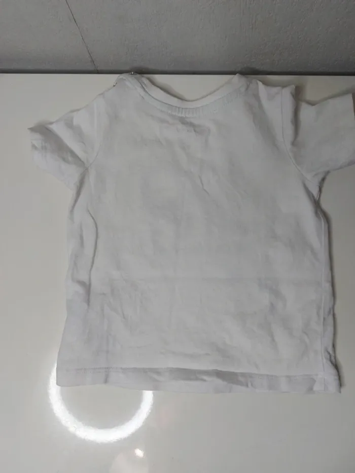 Tee-shirt blanc imprimé "Lupilu " - photo numéro 2