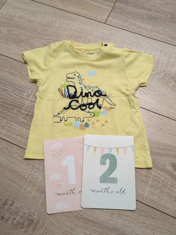 Tee-shirt jaune dino 12mois