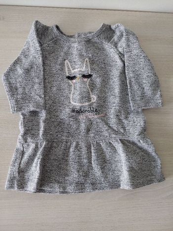 Robe avec un chat en dessin 6mois