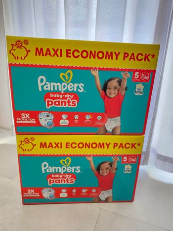 Lot 2 Pampers Baby-Dry Pants Taille 5 (11–17 kg)