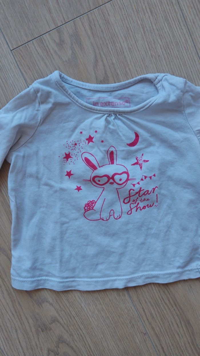 2 t-shirts manches longues 6mois - photo numéro 3