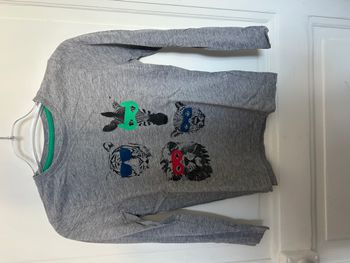 t shirt manche longue gris 6 ans