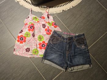 Débardeur +short fille 10 ans
