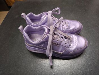 Skechers violet métallique 36 basket filles