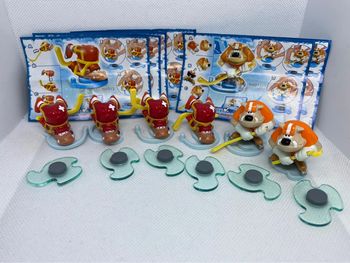 Lot de 6 surprises kinder hockeyeur + papier