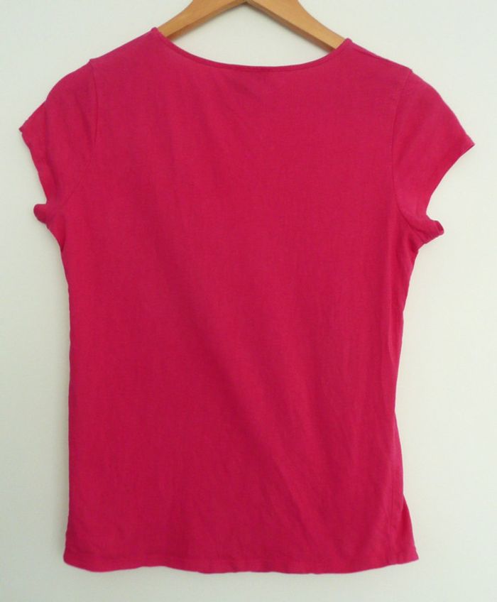 T shirt rose fuchsia. Photo de New York. Fashioin Express. Coton. Taille 38 - photo numéro 5