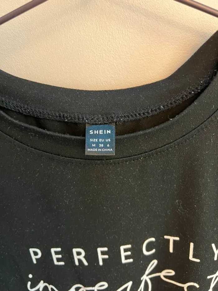 T-shirt noir M perfectly imperfect - photo numéro 3