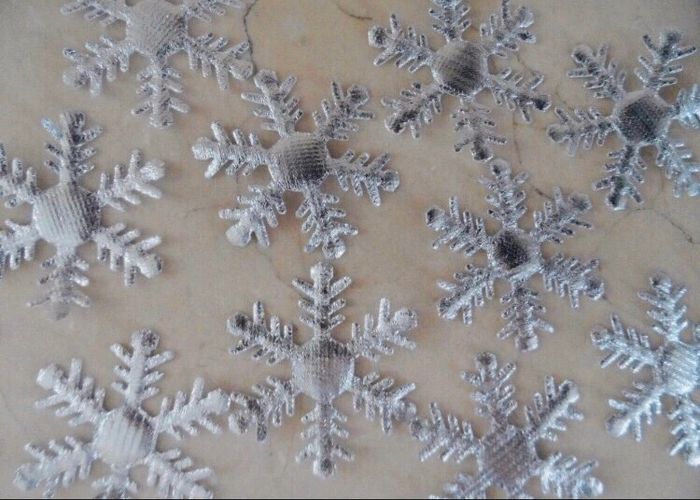 Lot de 10 appliques flocons de neige