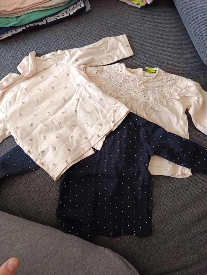 Lot de 3 t-shirts fille 6 mois