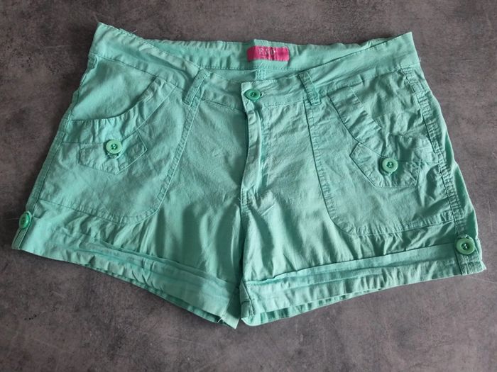 Short style cargo élastiqué femme - Taille 40 / L - E&D - Vert d'eau - photo numéro 5