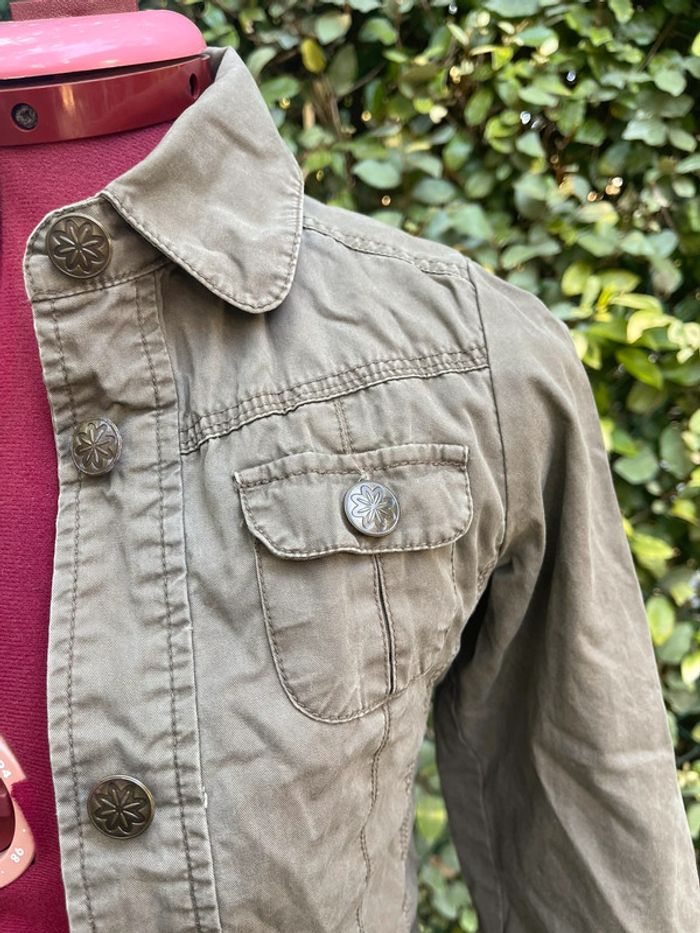 Magnifique veste kaki Okaïdi fille 8 ans - photo numéro 4