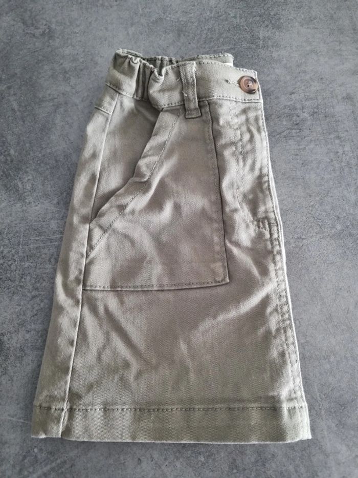 Jupe élastiquée à poches fille - Taille 5/6 ans (116cm) - H&M - Kaki - photo numéro 10