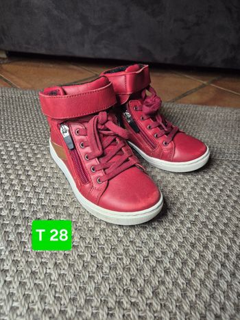 Chaussures montantes rouge garçon - T28