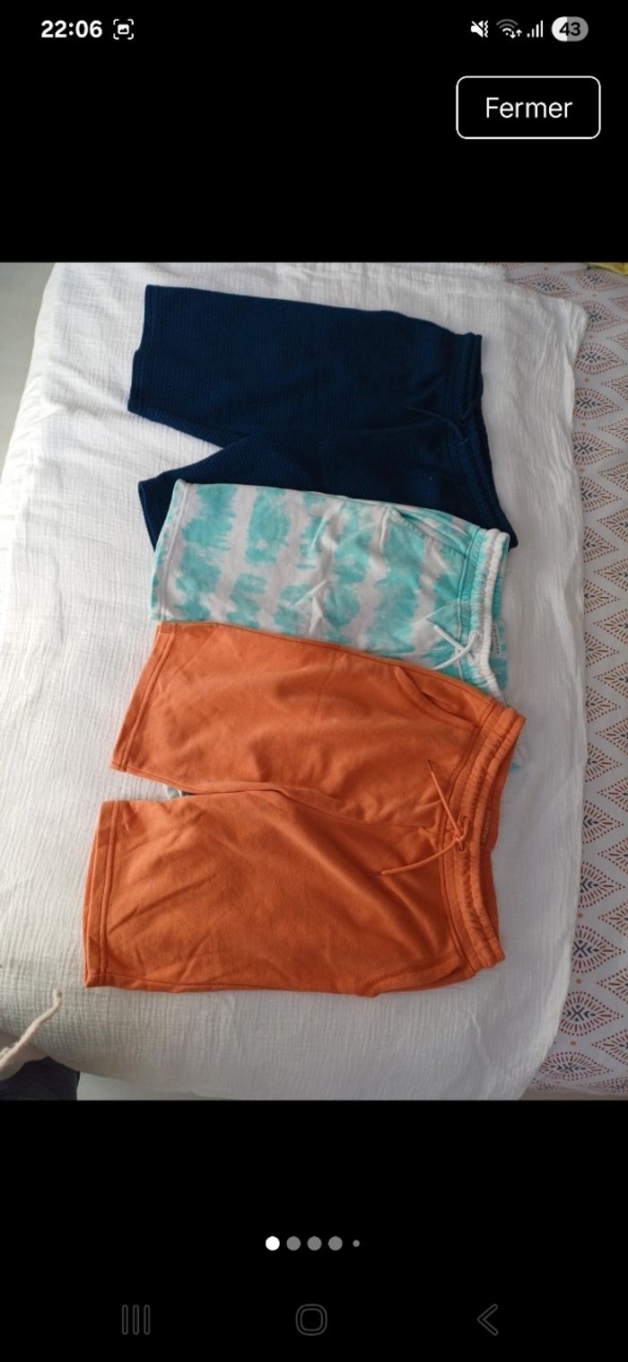 Shorts garcon coton lot de 3 en 12 ans - photo numéro 1