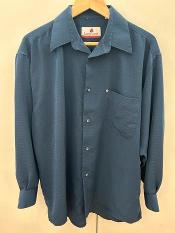 Chemise bleu marine manches longues homme Laurent cerrer taille 4 xl