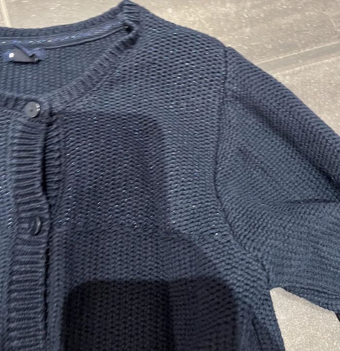 Gilet bleu marine pailleté 10ans - photo numéro 4
