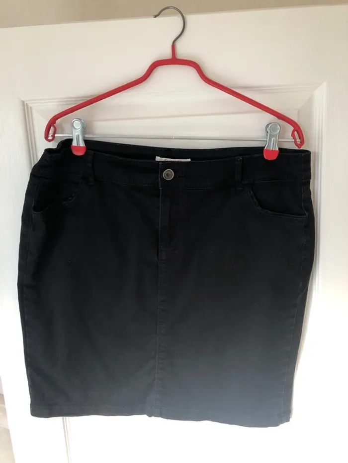 Jupe jean noir Camaïeu