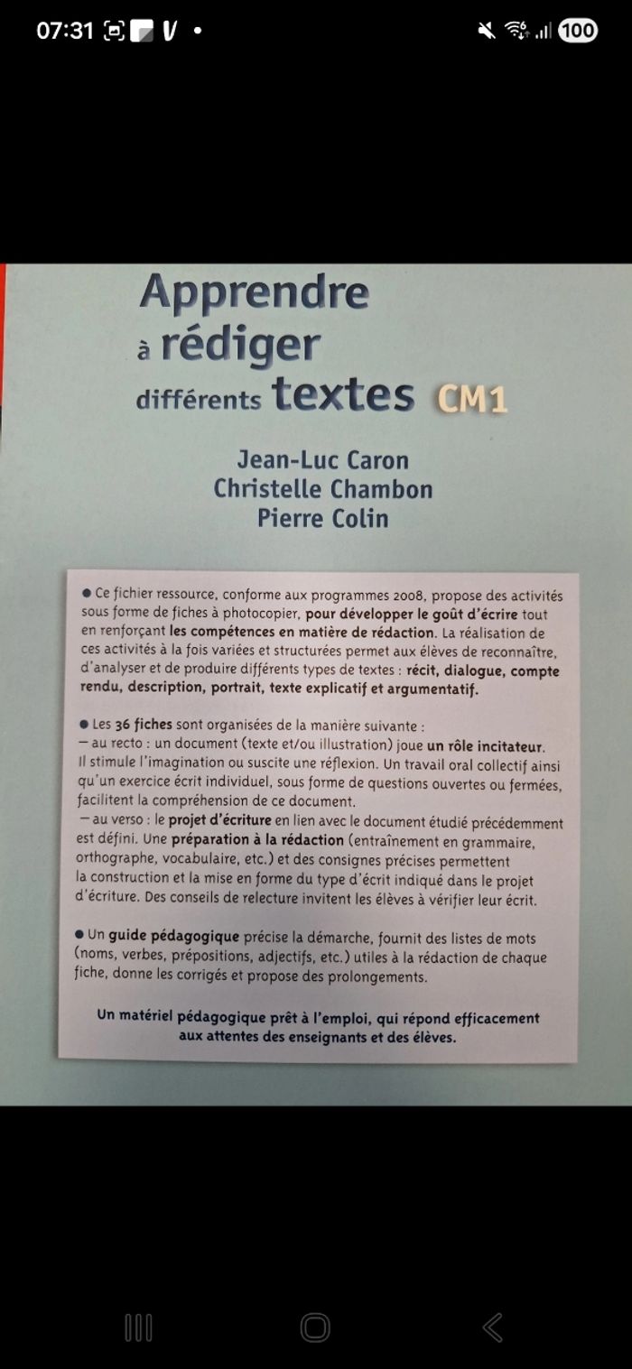 Apprendre à rédiger des textes cm1 - photo numéro 2