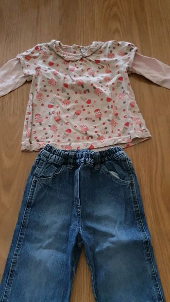 ensemble 12 mois jean et tee shirt