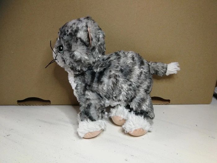 Peluche Doudou Chat Gris Blanc Ikea Lilleplutt 22 Cm - photo numéro 2