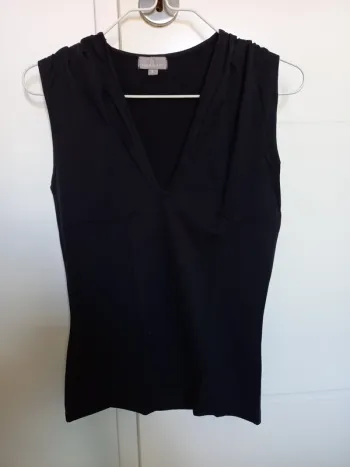 Débardeur stretch noir décolleté V