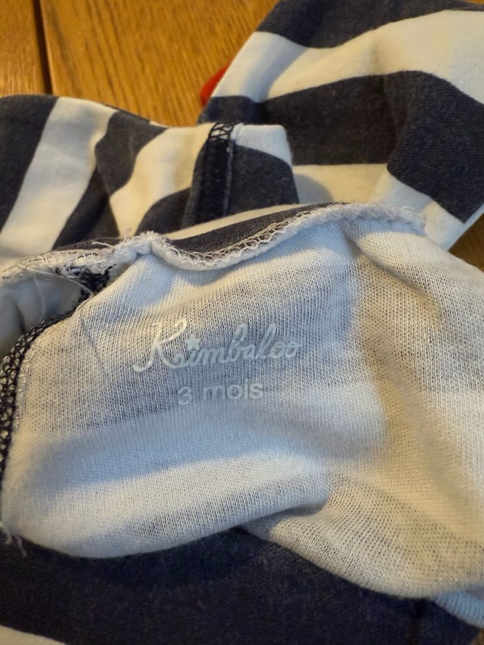 Pantalon bébé garçon Kimbaloo 3 mois – Motif marinière très bon état - photo numéro 3