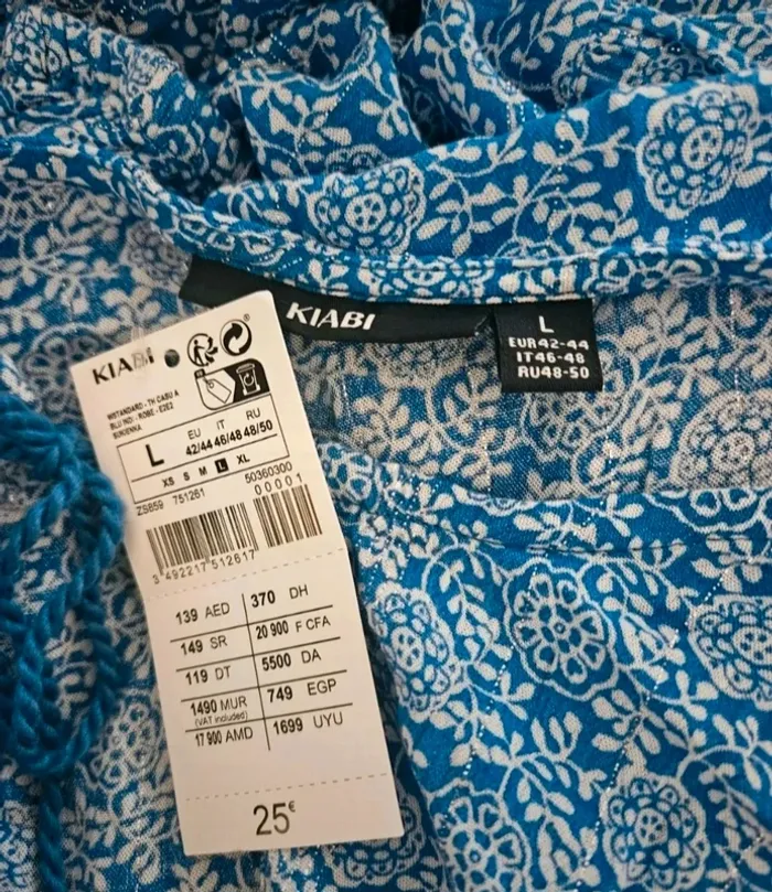 Robe bleu blanche Kiabi Taille L Neuve - photo numéro 4
