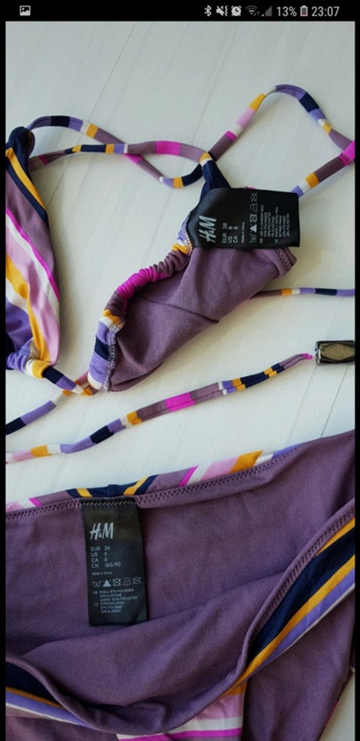 Maillor de bain 2 pièces triangle - photo numéro 2