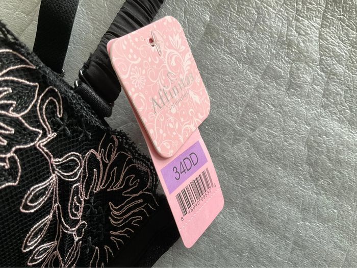 Soutien-gorge noir et rose Affinitas neuf - photo numéro 3