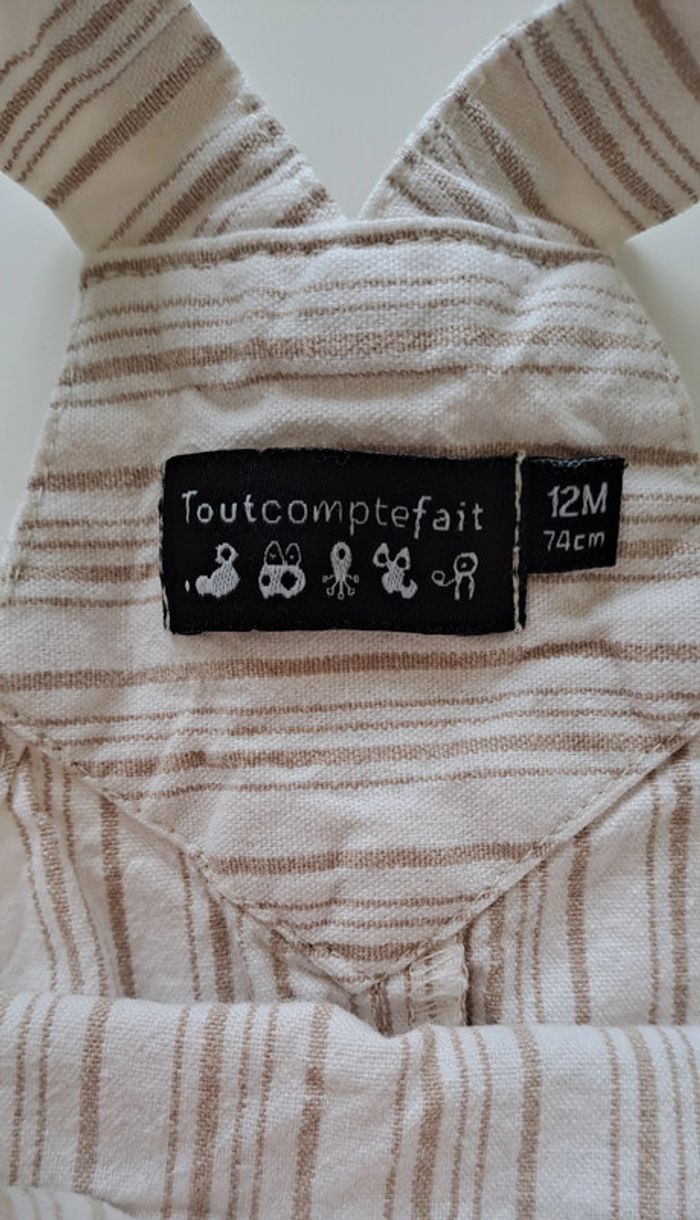 Salopette courte Tout compte fait 12 mois - photo numéro 3