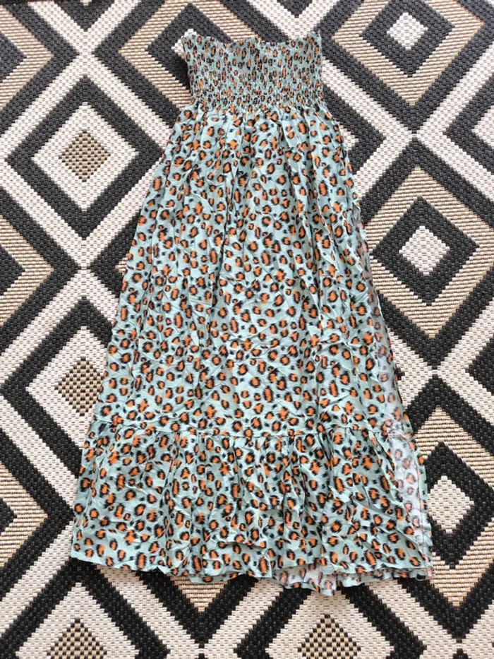 Robe longue imprimé léopard – Taille S/M – Neuve