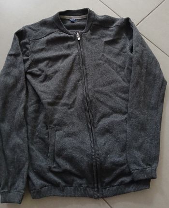 Gilet gris 12 ans